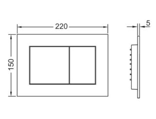 Клавиша смыва TECE TECEnow 9240423 графит металлик